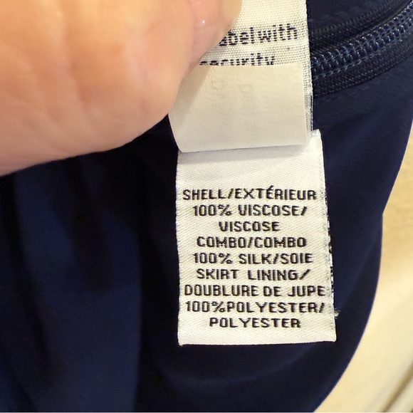 Diane Von Furstenberg Rosalie Midnight Viscose and Silk Pleated Midi Dress sz 14 - Picture 12 of 16